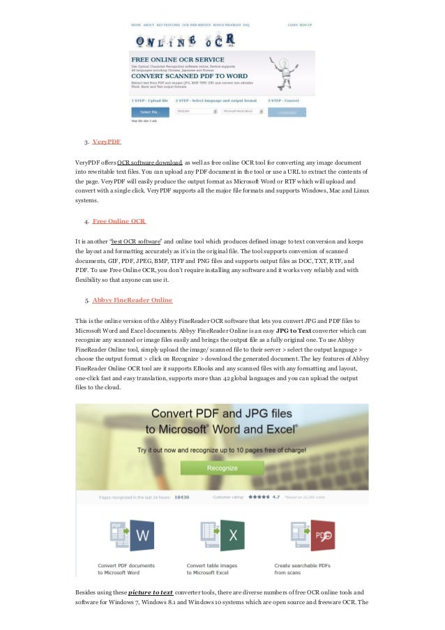 5 Best Ocr Software And Tools To Convert From Picture To Text 5 Best Ocr Software And Tools To Convert From Picture To Text
