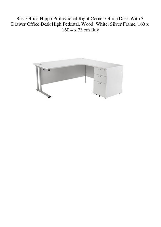 Best Office Hippo Professional Right Corner Office Desk With 3 Drawer