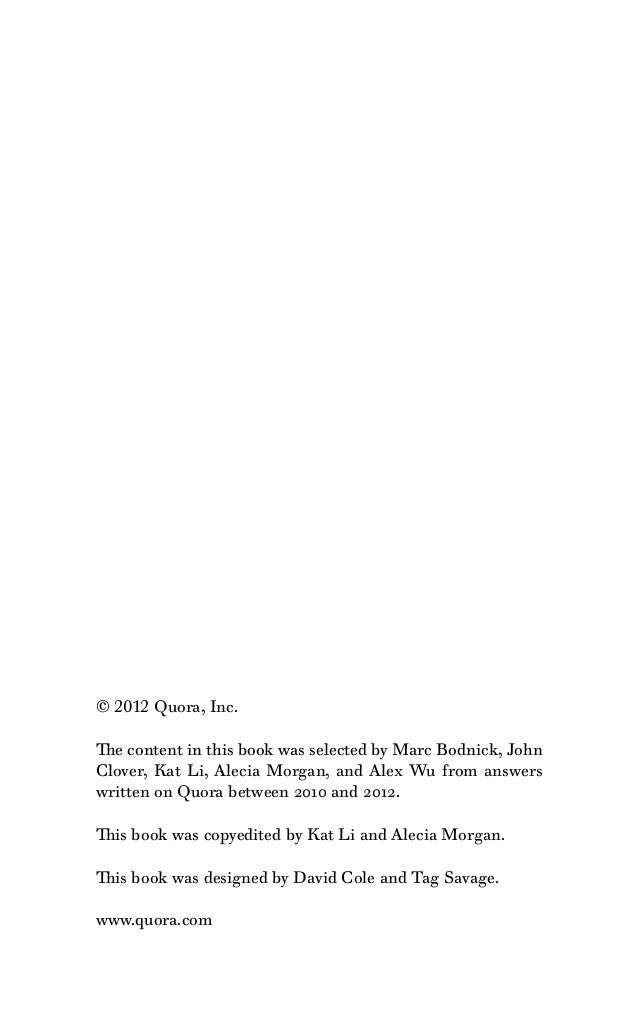 Best Of Quora 2010 2012