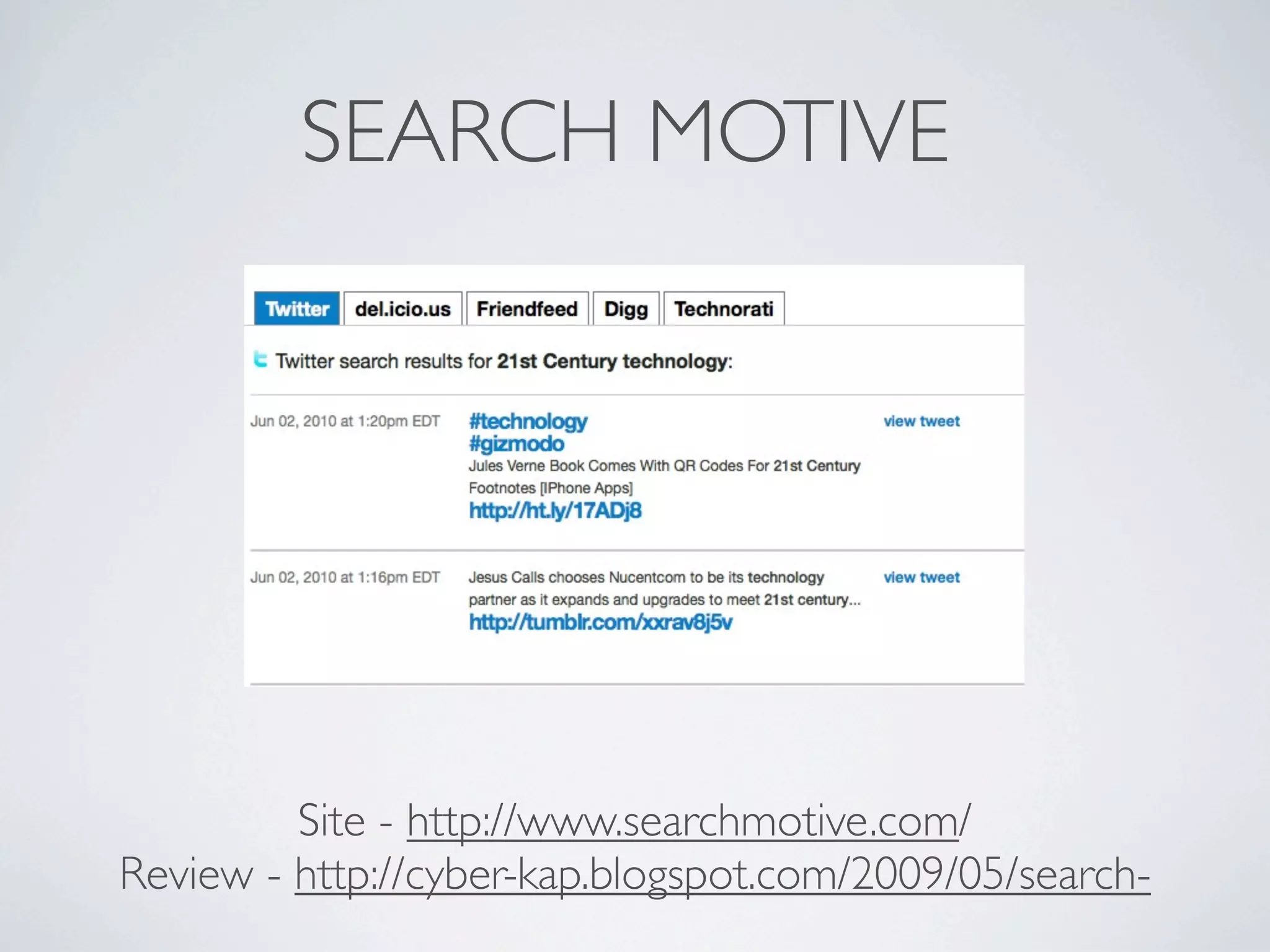 SEARCH MOTIVE




         Site - http://www.searchmotive.com/
Review - http://cyber-kap.blogspot.com/2009/05/search-
 
