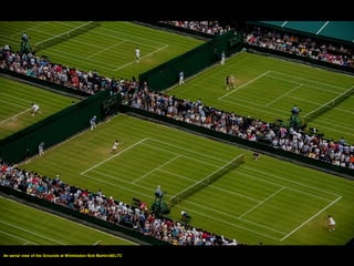 An aerial view of the Grounds at Wimbledon Bob Martin/AELTC
 