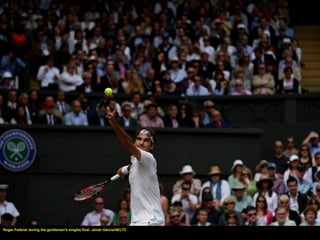 Roger Federer during the gentlemen's singles final. Javier Garcia/AELTC
 