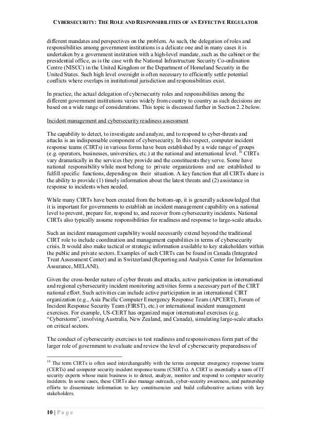 Best One Cyber Security Roles Gsr Background Paper On Cybersecurity