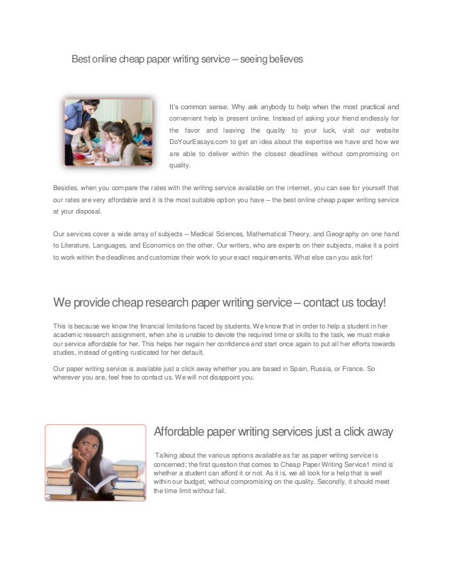 Cheap college paper writing service