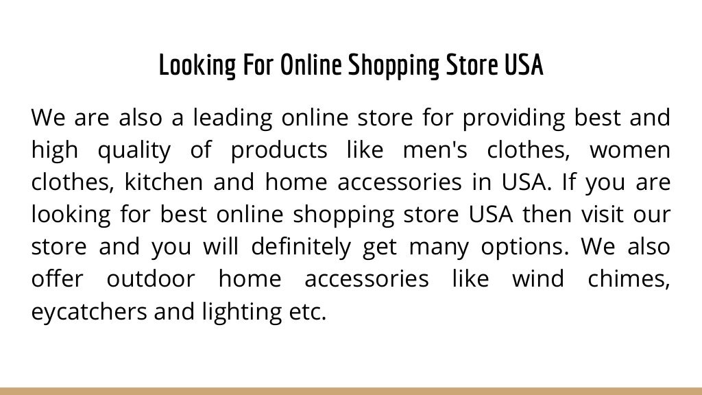 Best Online Shopping Store USA