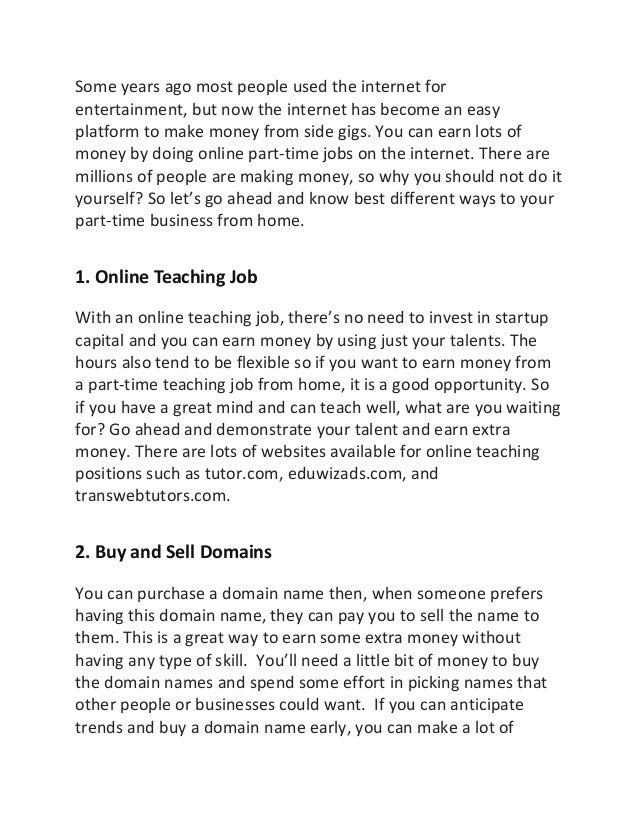 best online side business ideas make money from home