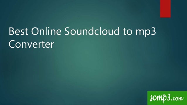 To mp3 Soundcloud