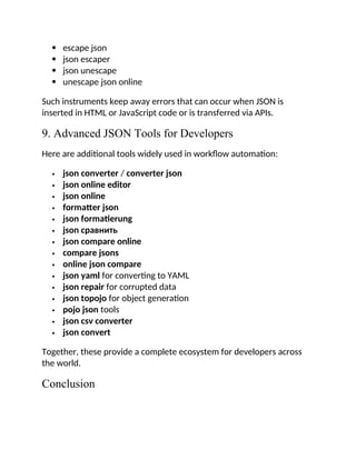 Best Online Tools for JSON Editing .docx