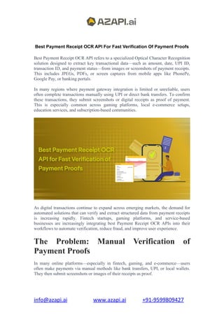 Best Payment Receipt OCR API For Fast Verification Of Payment Proofs | DOCX