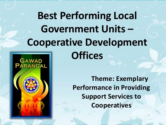 gawad parangal for local government units cooperative development
