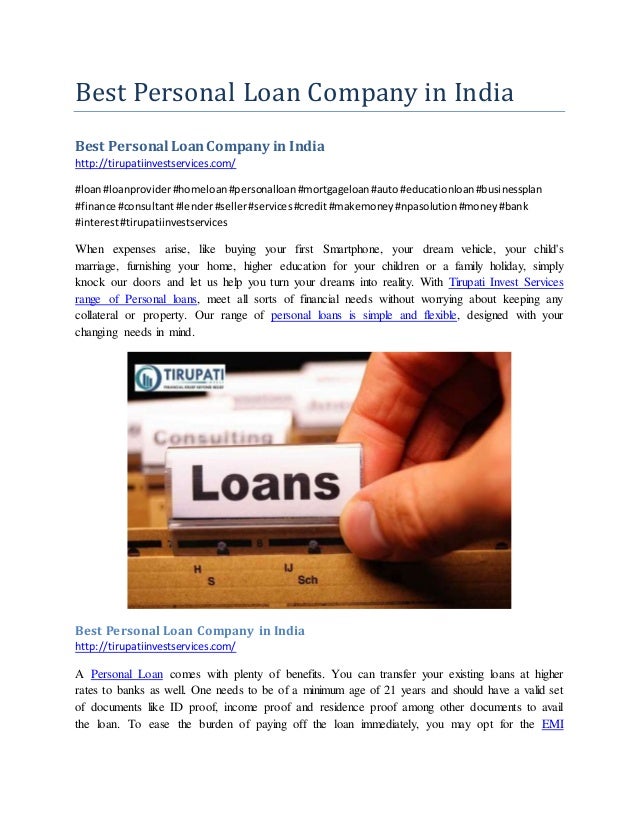 Best personal loan options in india