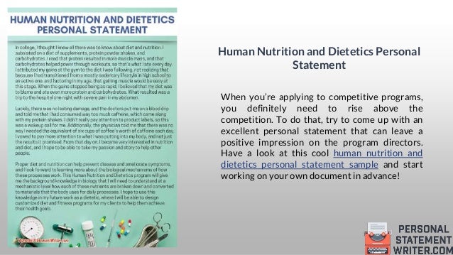 Nutrition personal statement