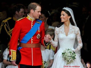 Britain's Prince William (L) and Catherine, Duchess of Cambridge, look at one another after their wedding ceremony in Westminster Abbey, in central London April 29, 2011.  Click to continue 