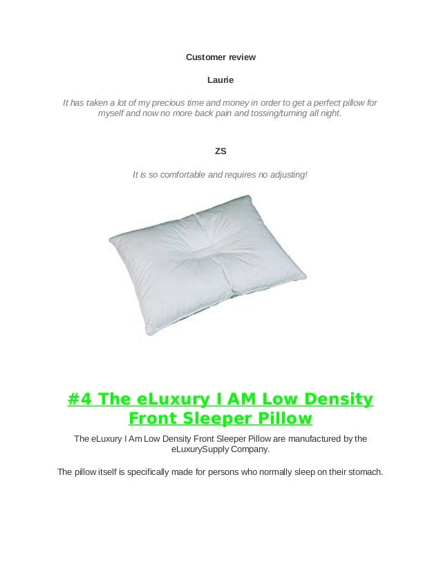 Best Pillow For Neck Pain Stomach Sleeper In 2018