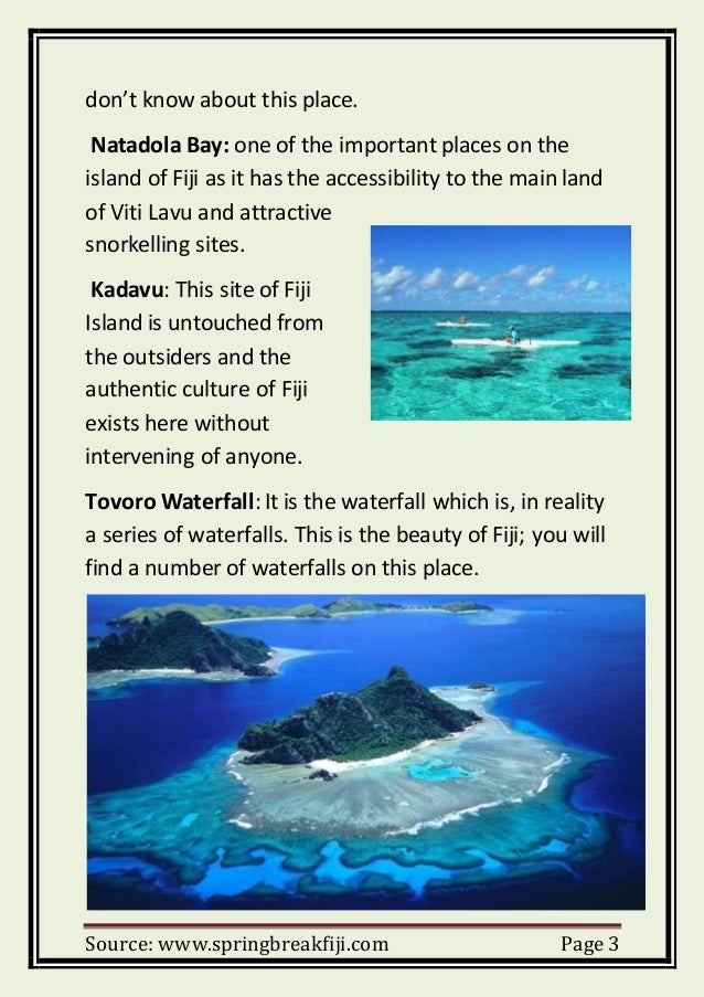 Best Places for Spring Break Fiji