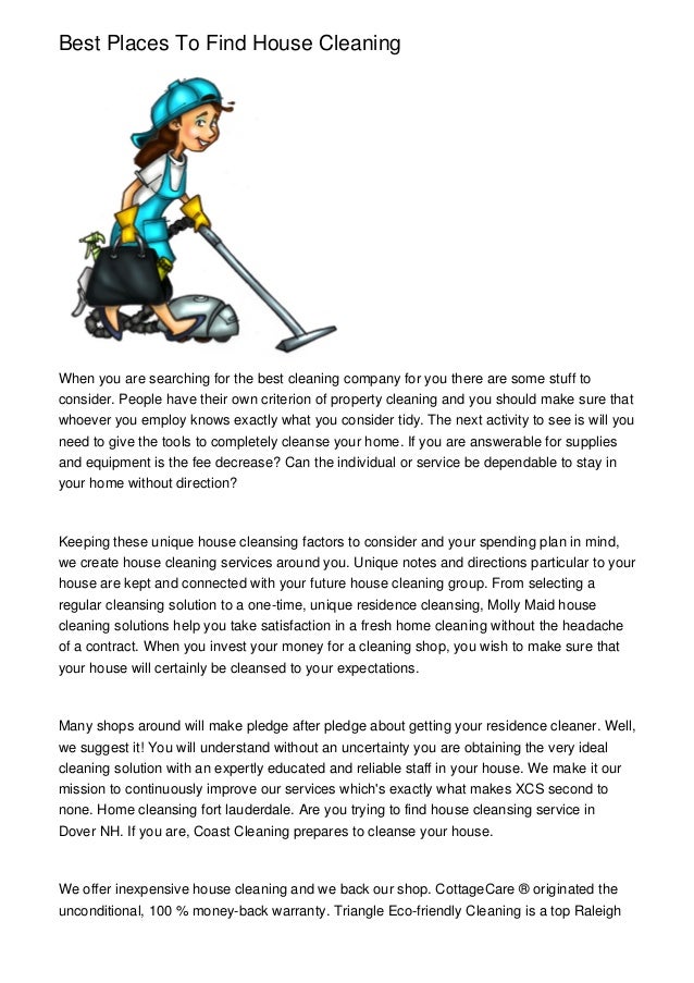 Best Places To Find House Cleaning