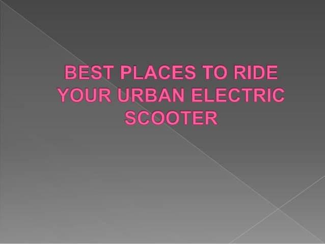 best urban electric scooter