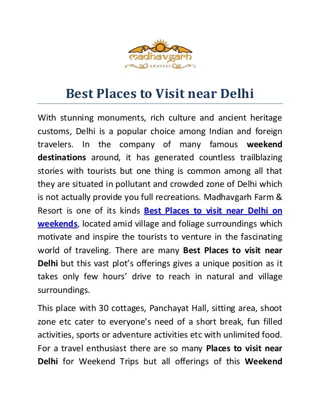 Best Places To Visit Near Delhi