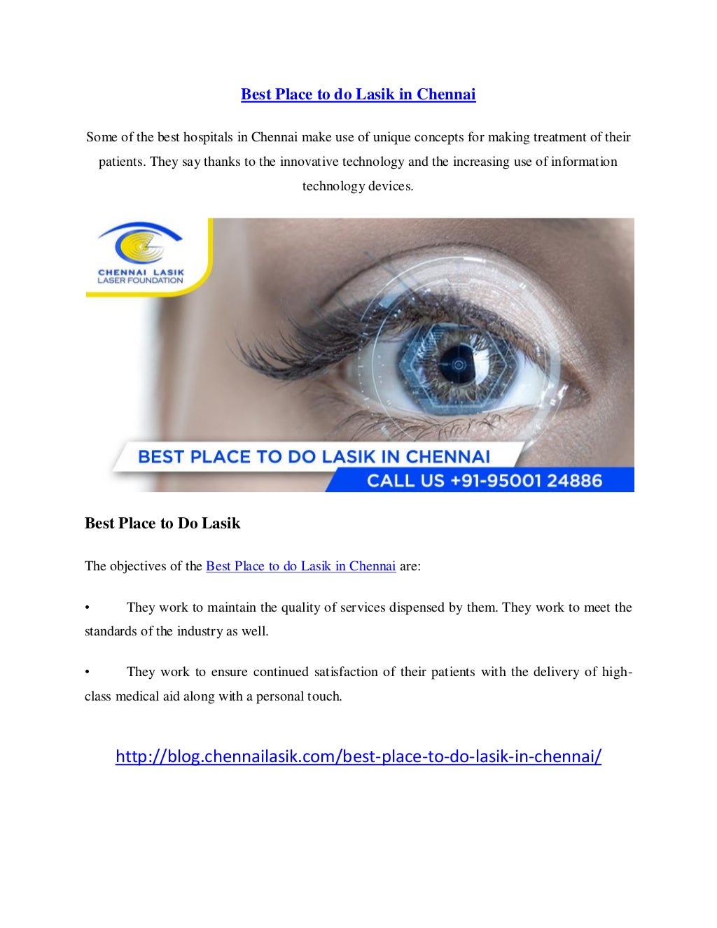 Best place to do lasik in chennai