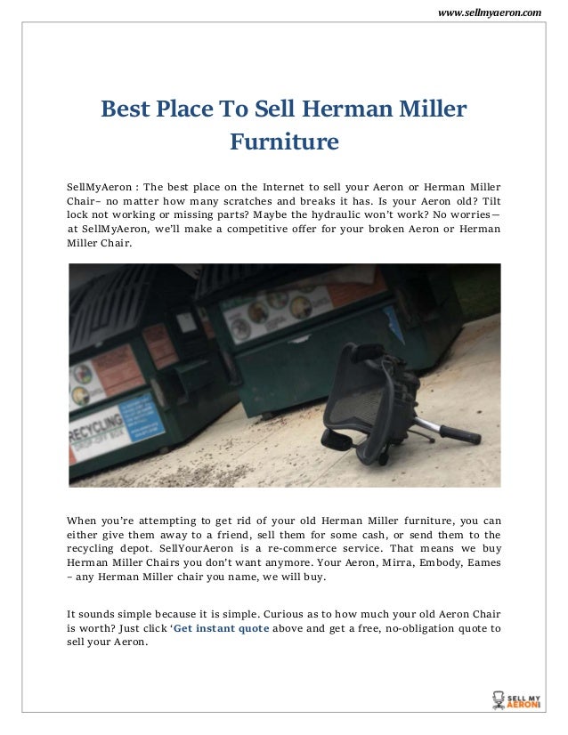 Best Place To Sell Herman Miller Furniture Sell My Aeron