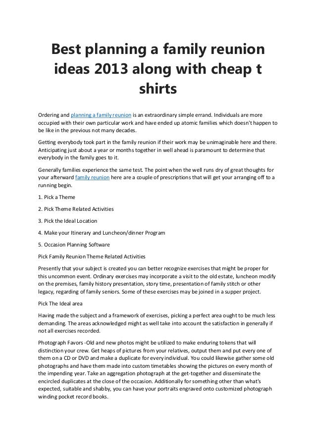 Best Planning A Family Reunion Ideas 2013 Along With Cheap T Shirts