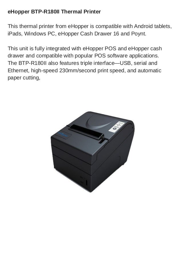 ehopper compatible printers