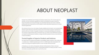 ABOUT NEOPLAST
 