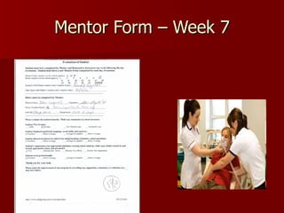 Mentor Form – Week 7 