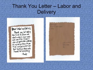 Thank You Letter – Labor and Delivery 