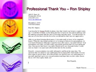 Professional Thank You – Ron Shipley 