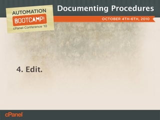 Documenting Procedures




4. Edit.
 