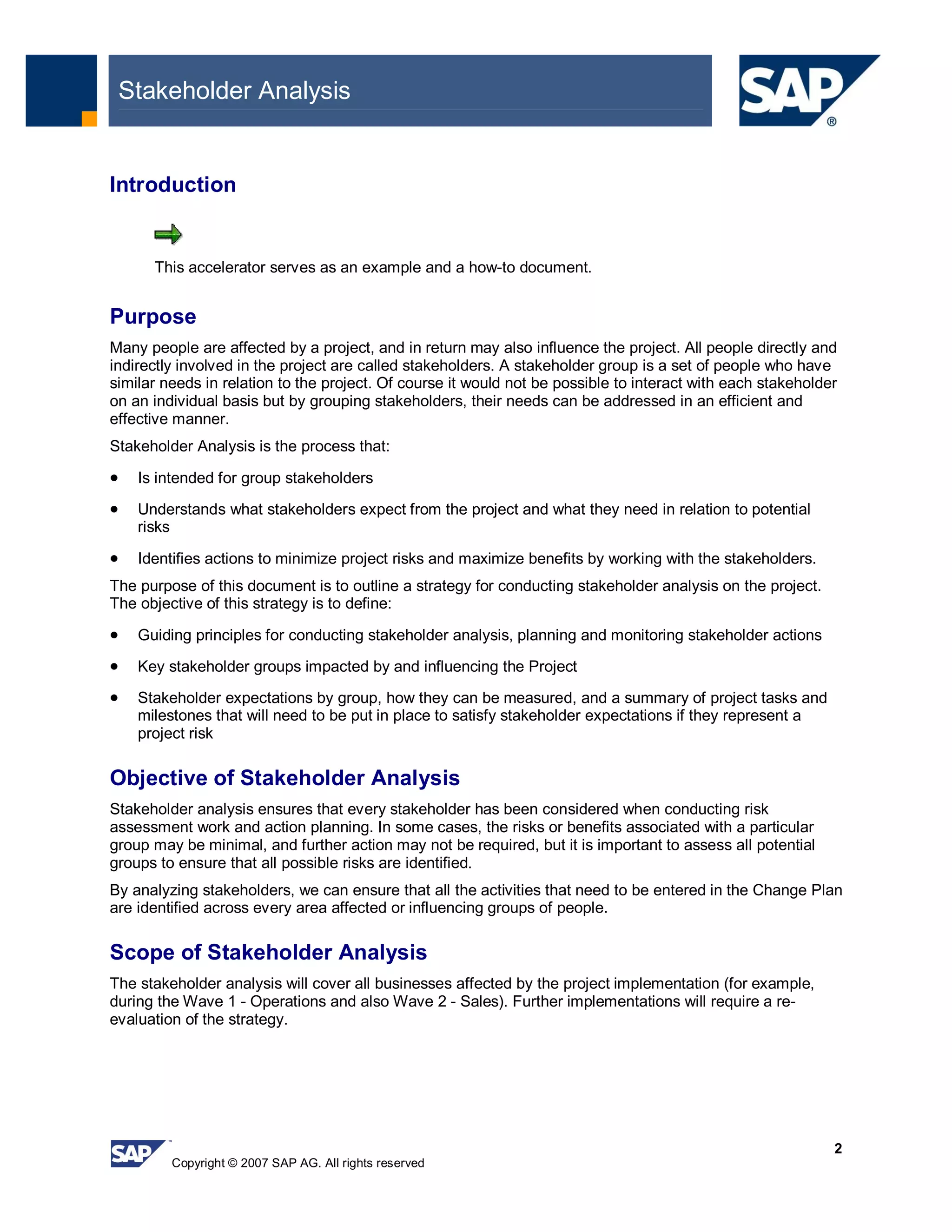 Best practice ERP stakeholder analysis strategy and approach | PDF