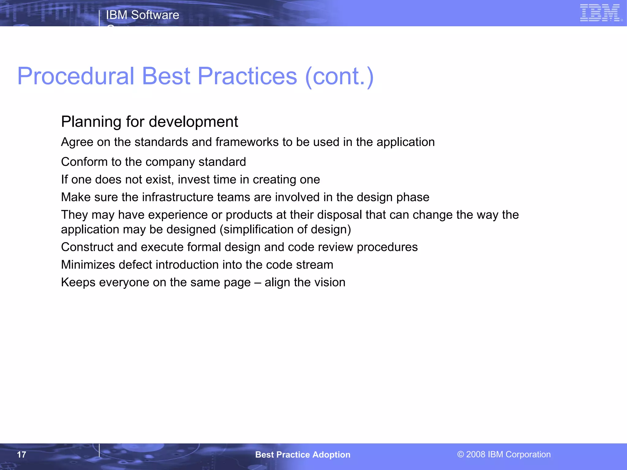 Procedural Anti-Practices 