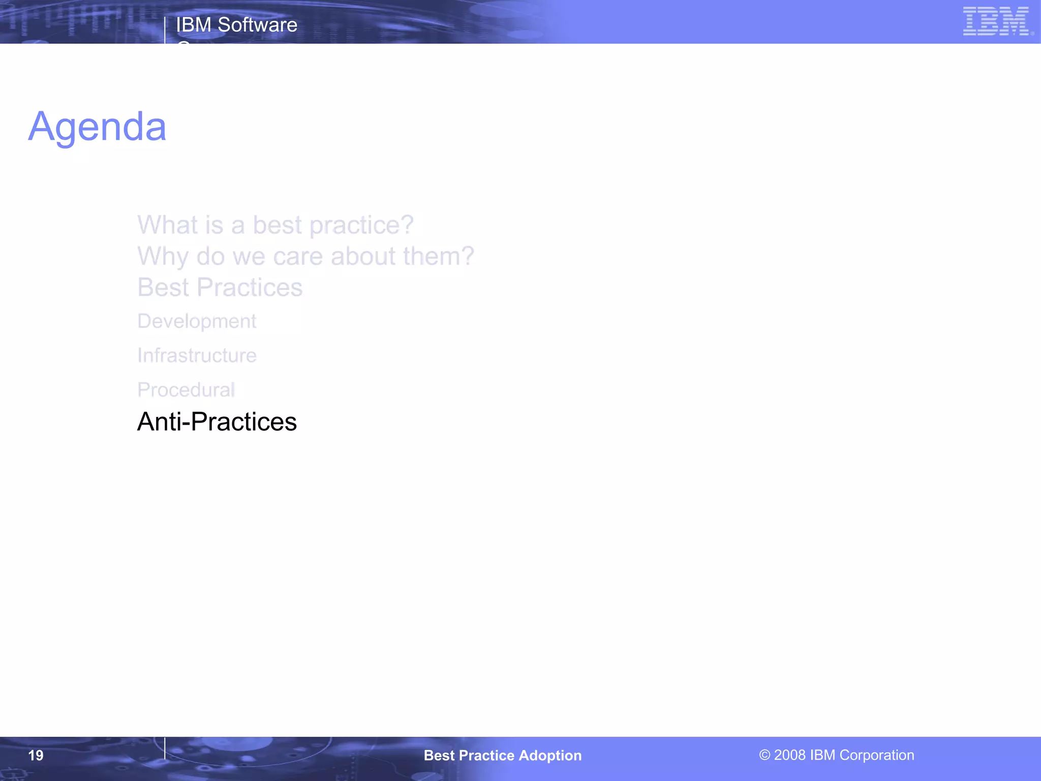 Secondly, it provides a standard way of accomplishing a task successfully and with known measuring points. 