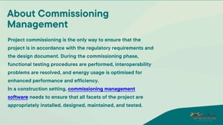 Best Practice Commissioning Factors - Gecko Software | PPT