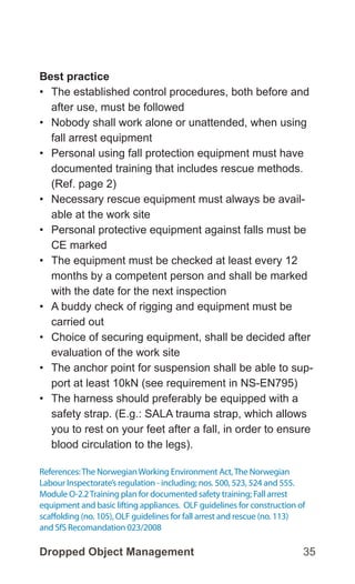 Always Inspection Fall Protection Best practice dropped object hand handbook | PDF