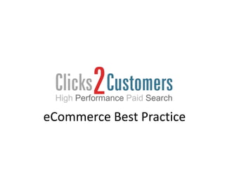 eCommerce Best Practice
 