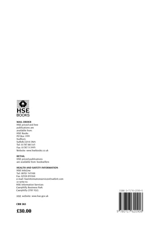 CRR 363
£30.00 9 780717 620906
ISBN 0-7176-2090-5
 