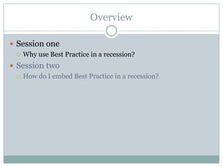 Best Practice In A Recession   Styled Ck