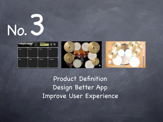 3
No.


         Product Deﬁnition
         Design Better App
      Improve User Experience
 