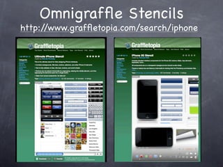 Omnigrafﬂe Stencils
http://www.grafﬂetopia.com/search/iphone
 
