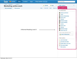 #sidebar
A Normal Heading Level 3
Wednesday, March 30, 2011