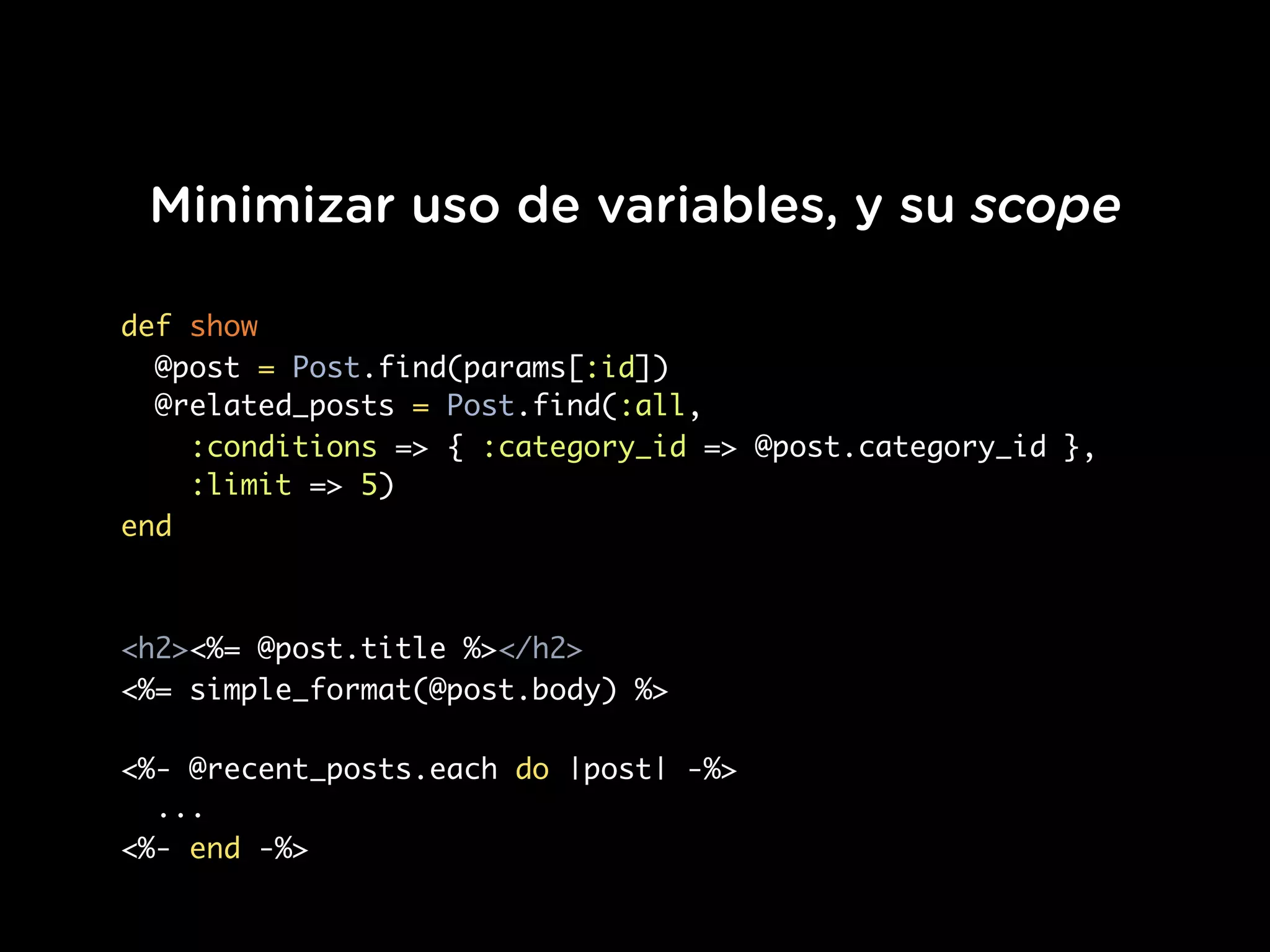 Buenas Prácticas de desarrollo en Ruby on Rails