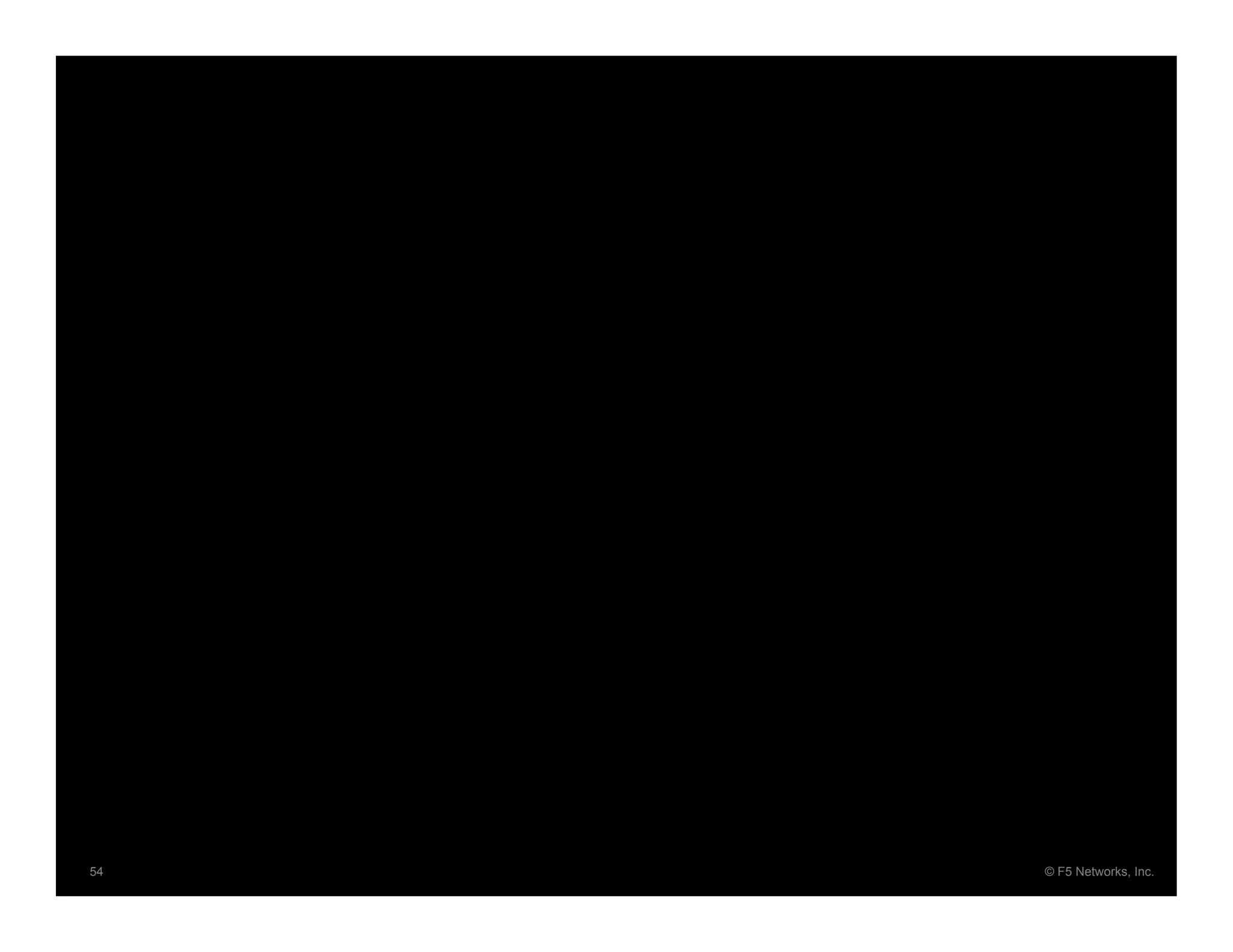 54   © F5 Networks, Inc.
 