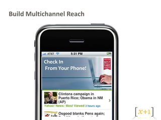 Build Multichannel Reach




           Check In
           From Your Phone!
 