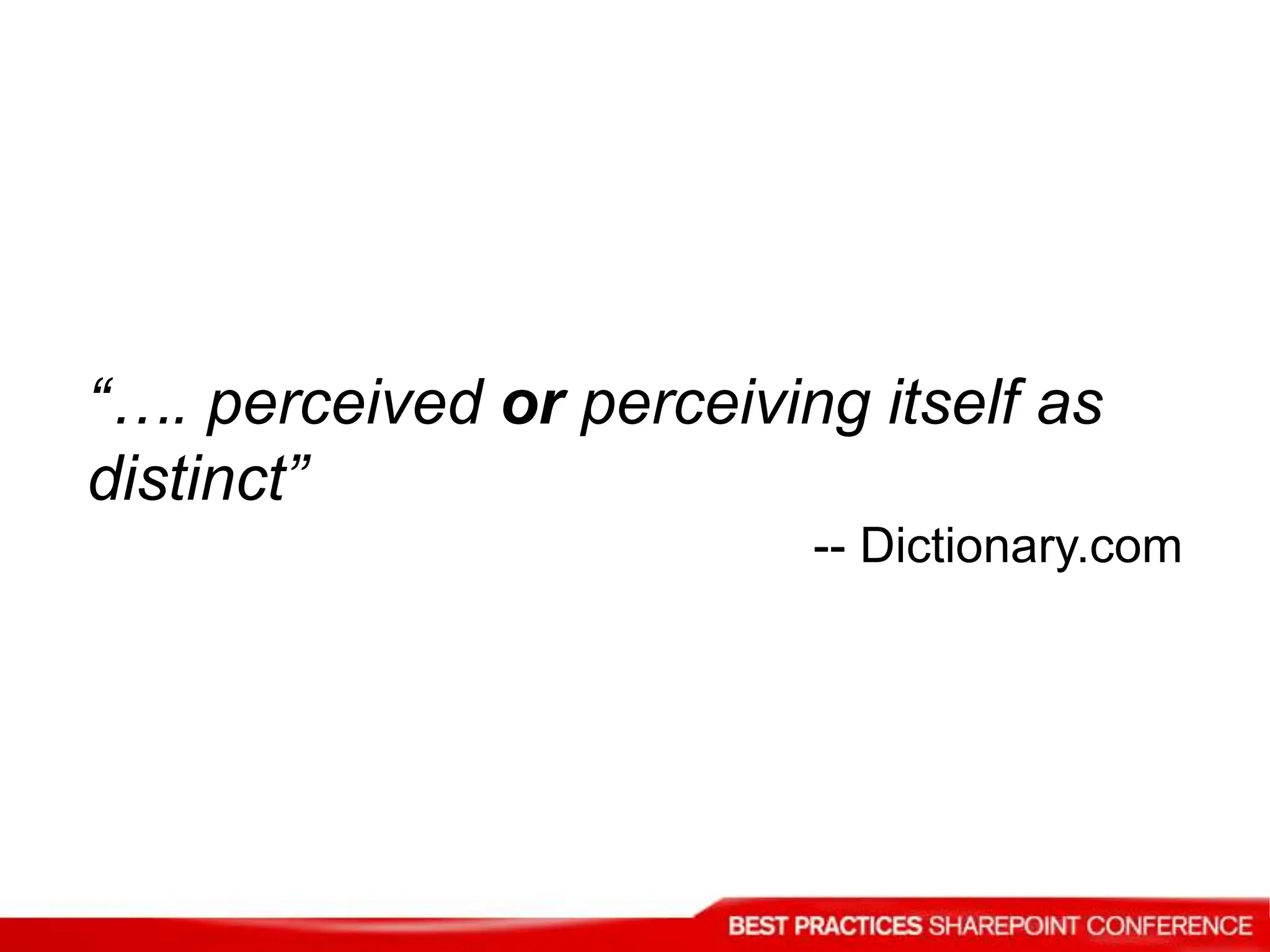 The Building Blocks of Community