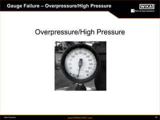 Best Practices www.WIKA-FAST.com 15 
Gauge Failure – Overpressure/High Pressure 
Overpressure/High Pressure 
 