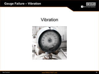 Best Practices www.WIKA-FAST.com 24 
Gauge Failure – Vibration 
Vibration 
 