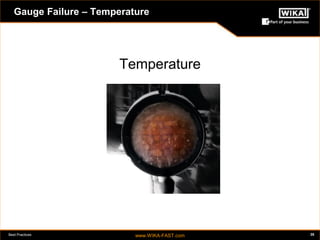 Best Practices www.WIKA-FAST.com 35 
Gauge Failure – Temperature 
Temperature 
 