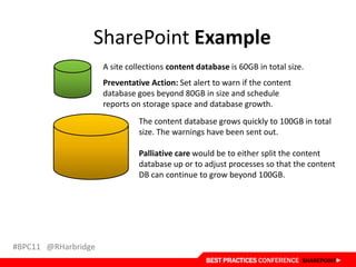 Best practices   is your share point really healthy Slide 29